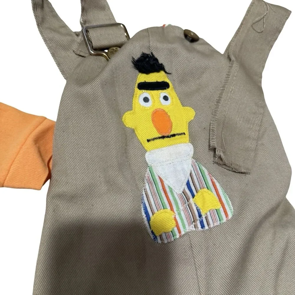 Vintage Sesame Street Bundle Bert Overalls Big Bird One Piece Socks 70s 80s